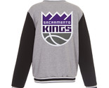 NBA Sacramento Kings Reversible Full Snap Fleece Jacket JHD Embroidered ... - £106.15 GBP