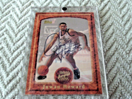 1997  TOPPS # 2  JUWAN  HOWARD   WIZARDS   SIGNED     NM /  MINT  OR  BE... - $29.99