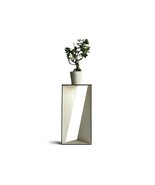 Modern Triangle Wood Plant Stand for Indoor Spaces, Pedestal Table for F... - $2,583.37 MXN