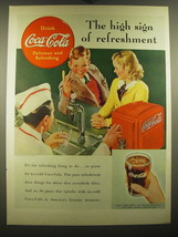 1938 Coca-Cola Soda Ad - The high sign of refreshment - $18.49