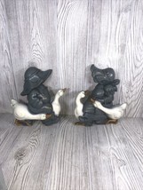 Vintage 1988 Burwood Set Of 2 Home Interiors Farm Amish Boy Girl Duck Go... - £7.62 GBP