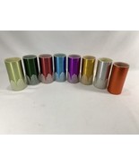 8 Vintage DELUXE PEACOCK TUMBLERS Aluminum Drinking CUPS w/Liners  RETRO - £50.69 GBP