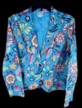  Bamboo Traders Jacket Size XL USA Floral Cotton One Button - $13.86