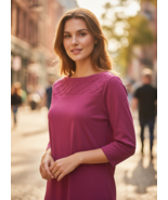 Women&#39;s T-Shirt Basic Editions Women&#39;s 3/4 Sleeve Lattice T-Shirt Size S... - $118.12 MXN