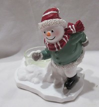 Yankee Candle Tea Light Holder TL/H Winter Snowman With Ice Skates - £27.61 GBP