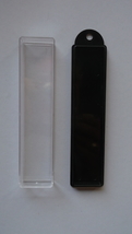 New 2 piece Black &amp; Clear Plastic Souvenir Spoon Case Container w/ Hang Hole  - £79.68 GBP