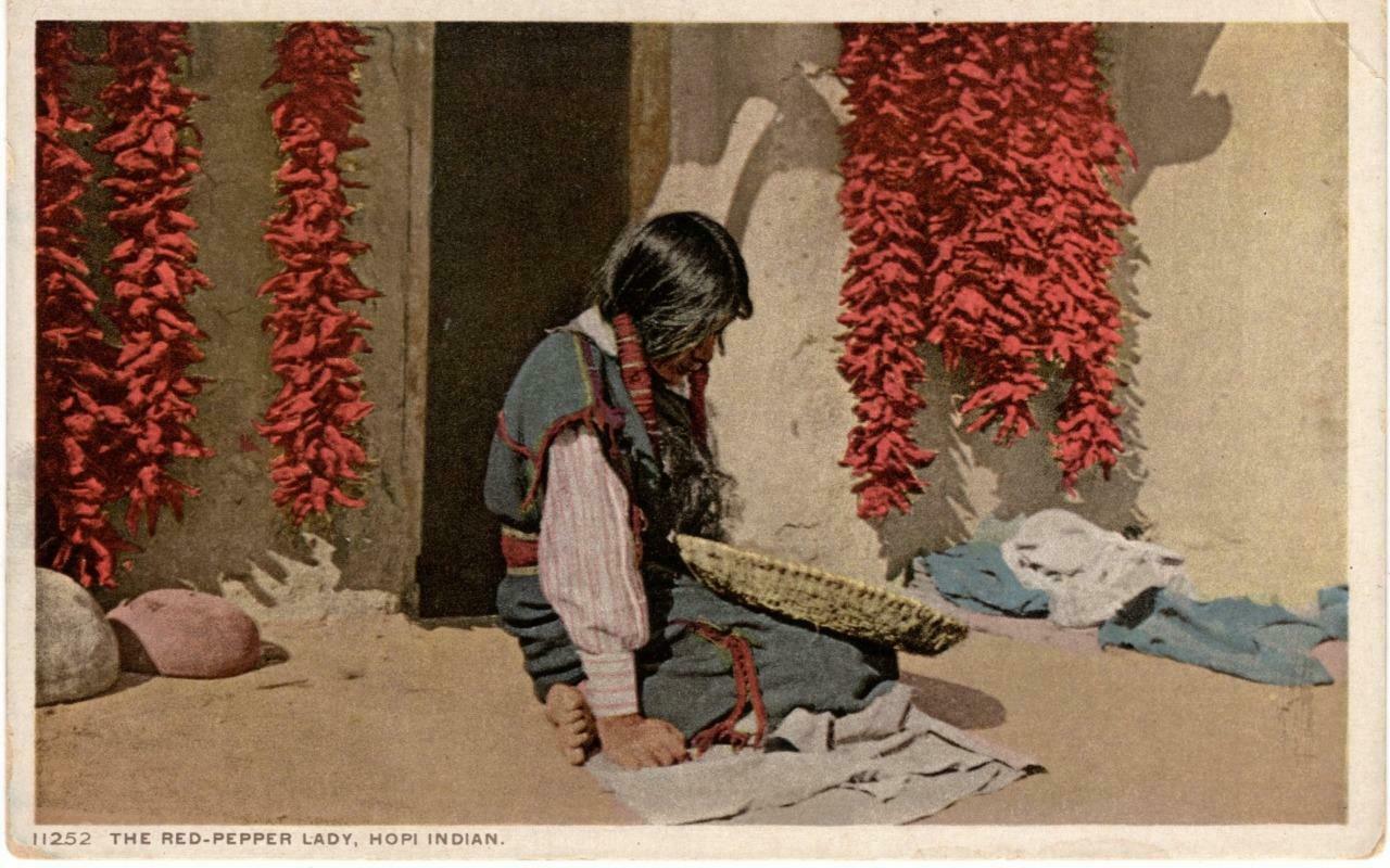 Primary image for Original ~1910 The Red Pepper Lady Hopi Indian Detroit Publishing postcard