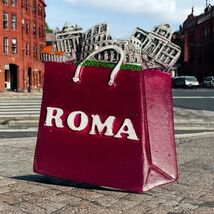 Roma Tourist Rome Collectible Refrigerator Magnet Shopping Bag Colosseum  - $12.87