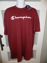 Champion Maroon Cotton Midweight Crewneck T-Shirt Size LT Men&#39;s NEW - £15.75 GBP