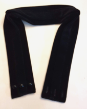 Fashion Belt 3 Button size 30&quot; waist Black Velvet Fabric 3&quot; wide Sash - £7.71 GBP