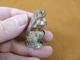 (Y-DOG-HO-ST-22) red gray HOUND DOG hunting stone carving SOAPSTONE I lo... - $8.99