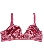 Vassarette 34B #70-144 Shiny Hot Pink Second Skin Satin Vintage No-Wire Bra - £22.17 GBP