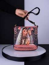 Vintage Indian Woman 3D Printed Leather Women Shoulder Bag Colorful Crossbody - £52.40 GBP