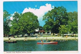 Ontario Postcard Bayfield Pinelake Camp Canoe Swimmers - $2.07