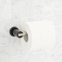 Signature Hardware 466622 Mendi Toilet Paper Holder - Matte Black/Satin ... - $45.90