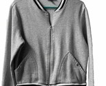 Alison Andrews Womens Size M Gray Black Full Zip Fleece Lined Sweatshirt... - £10.41 GBP
