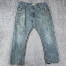 Wrangler Jeans Men&#39;s 40x28 Premium Relaxed Straight Distressed Worn Work... - £15.12 GBP