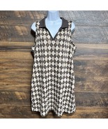 Madden NYC 3X Bodycon Min Women&#39;s Sleeveless V-Neck Brown Polo Collar - $21.33 CAD