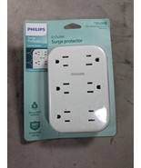 Philips 6-Outlet Surge Protector Tap  900 Joules Space Saving Design ~ W... - £9.47 GBP