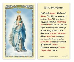 Laminated Hail Holy Queen After Rosary Holy Prayer Card Catholic Mary - $2.89