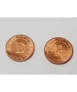 United States Mint Treasury Uncirculated Philadelphia &amp; Denver Penny Med... - £1.95 GBP
