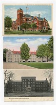 3 Richmond Indiana Postcards Earlham College Reid Memorial Hospital 1906 18 &amp; 43 - £16.33 GBP