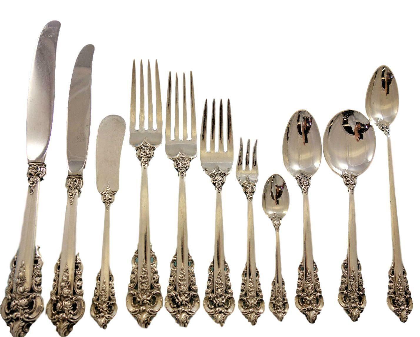 Grande Baroque by Wallace Sterling Silver Flatware Service 12 Set 145 pcs Dinner - $9,540.00