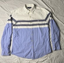 Polo Ralph Lauren Shirt Men’s Blue White Slim Fit Long Sleeve Button Up ... - $25.00