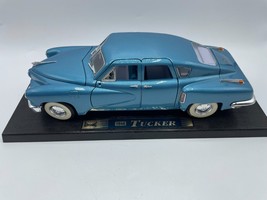 Road Legends Collection 1948 Teal Blue Tucker Die Cast Car 1:18 Scale with Base - £22.53 GBP