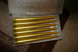 Partylite Metallic Gold Taper Candles 10&quot; Unscented - £19.65 GBP