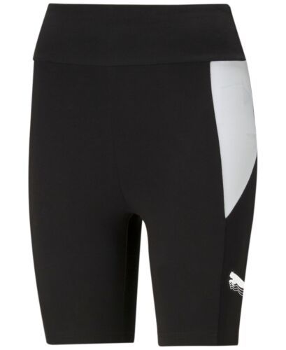 Primary image for PUMA Womens Rebel Colorblocked High-Rise Bike Shorts Size X-Large Color Black