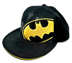 Batman Six Flags Great Adventure Snapback Hat- Gold Emroirdered Logo - £25.26 GBP