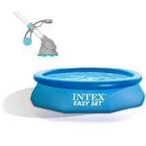 Intex 10&#39; x 30&quot; Easy Set Above Ground Pool + Kokido Krill Automatic Vacuum - £193.41 GBP