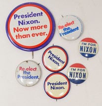 Lot of 7 Pins Richard Nixon collectors of campaign Pin Pinback - £20.52 GBP