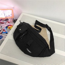 Techwear Harajuku Cool Canvas Handbag Streetwear Shoulder Messenger Satchel Bag  - £22.02 GBP