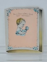 Vintage 1930s Hallmark Birthday Card  "Dear Little Girls" Book Shaped Hall Bros - $6.92