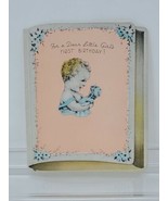 Vintage 1930s Hallmark Birthday Card  &quot;Dear Little Girls&quot; Book Shaped Ha... - £5.44 GBP