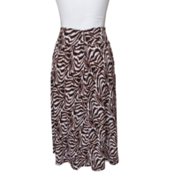 Perseption Concept VTG 90s Womens Skirt Sz Small Zebra Print Brown White... - $17.98