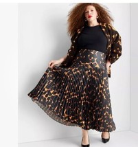 Women&#39;s Drop Waist Pleated Ankle Skirt - Future Collective Black Tortois... - $38.90