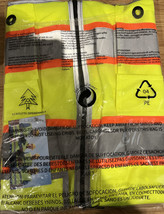 High Visibility Yellow Surveyor Safety Vest W Pockets &amp; Reflective Straps Sz XXL - £14.16 GBP