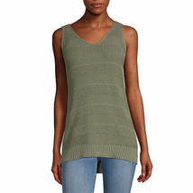 a.n.a. Women&#39;s V-Neck Sleeveless Pull Over Sweater SMALL Willow Green Color - £16.18 GBP