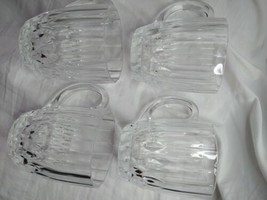 Crystal Coffee Mugs Set Of 4 -8 Oz.  4&quot; Tall - £15.47 GBP