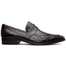 Salvatore Genuine Quill Ostrich Leather Slipon Black image 2