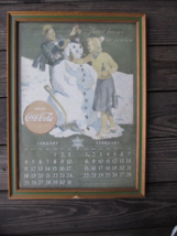 Coca-Cola 1942 Calendar Complete with Metal Strip Framed - $94.05