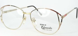 Design By Eduardo Fashion E-2067 Gold /RED Eyeglasses Glasses Frame 57-16-140mm - £28.39 GBP