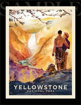 8.5x11 Vintage Yellowstone National Park Poster Art Reproduction Print Picture - £9.75 GBP