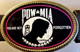 POW - MIA &quot;You Are Never Forgotten&quot;   Epoxy Belt Buckle - NEW - £13.20 GBP