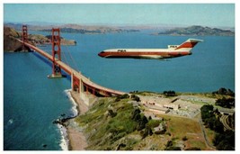 PSA over the Golden Gate Bridge Airplane Postcard - £7.74 GBP