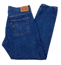 Levis 501 T Button Fly Jeans Medium Wash Tagged 29x28 actual 32x26.5 - £44.48 GBP