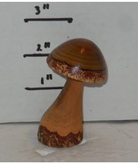 Vintage Hand-Made Wood Carved Art Psychedelic 2&quot; Magic Mushroom - $70.91 CAD